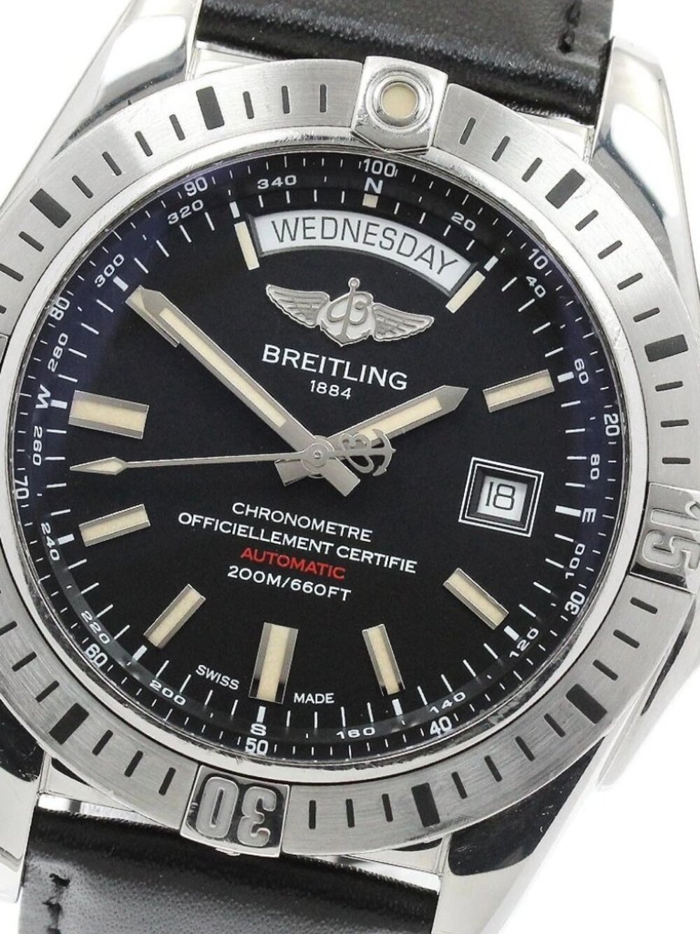 BREITLING Galactic 44 A45320 Day date black Dial Automatic Men's Watch